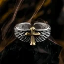 Divine Wings Cross – Christian Ring