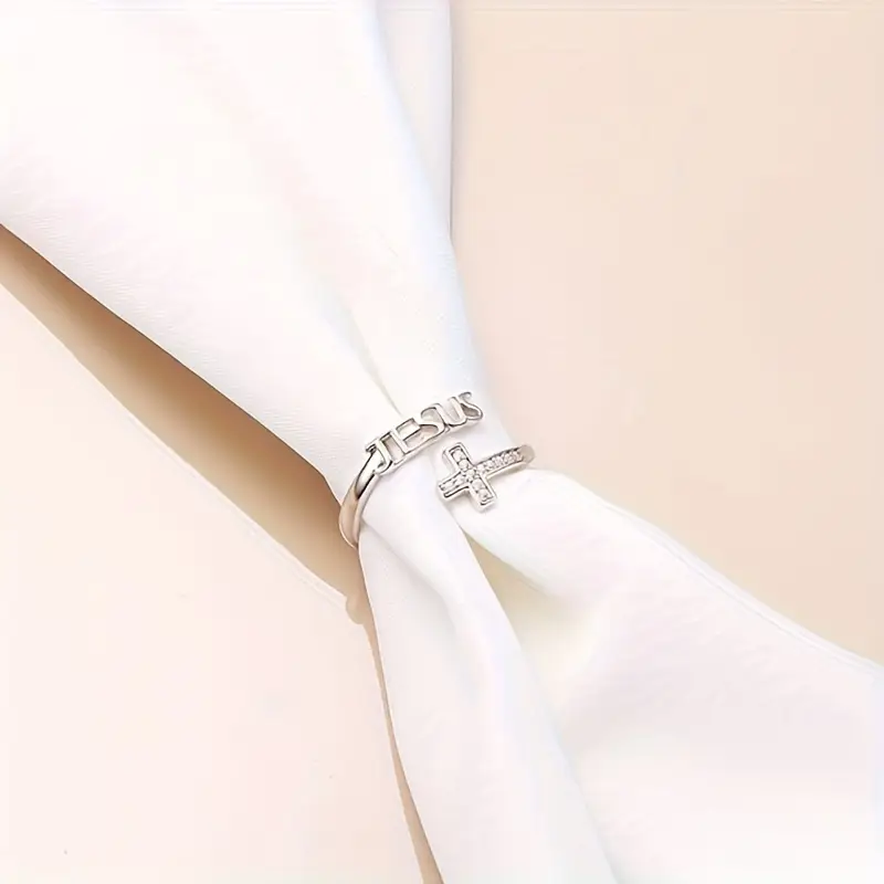 Faith & Love Diamond Cross – Christian Ring