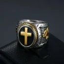 Prayer Hand & Cross Design - Christian Ring