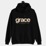 Grace | Ephesians 2:8 | Best Christian Hoodie - Black