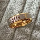 Jesus Name Engraved Band – Christian Ring