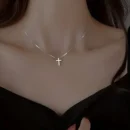 Silver Classy Cross Pendant – Elegant Christian Necklace