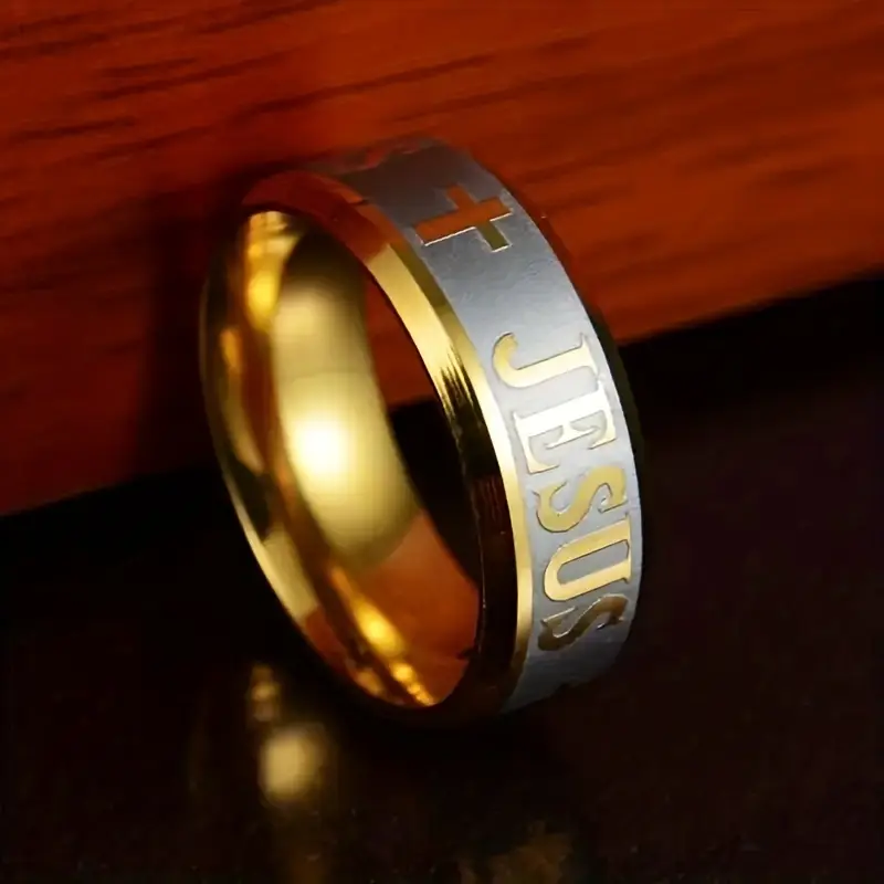 Jesus Name Engraved Band – Christian Ring