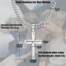 Radiant Majesty Sterling Silver Cross – Luxury Christian Necklace