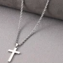 Silver Guardian Cross Charm – Christian Necklace