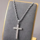 Silver Guardian Cross Charm – Christian Necklace