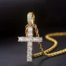 Heavenly Sparkle Diamond Cross Charm – Christian Necklace