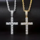 Heavenly Sparkle Diamond Cross Charm – Christian Necklace