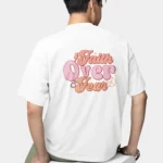 Faith Over Fear – Bold Christian T Shirt - Heavenly White