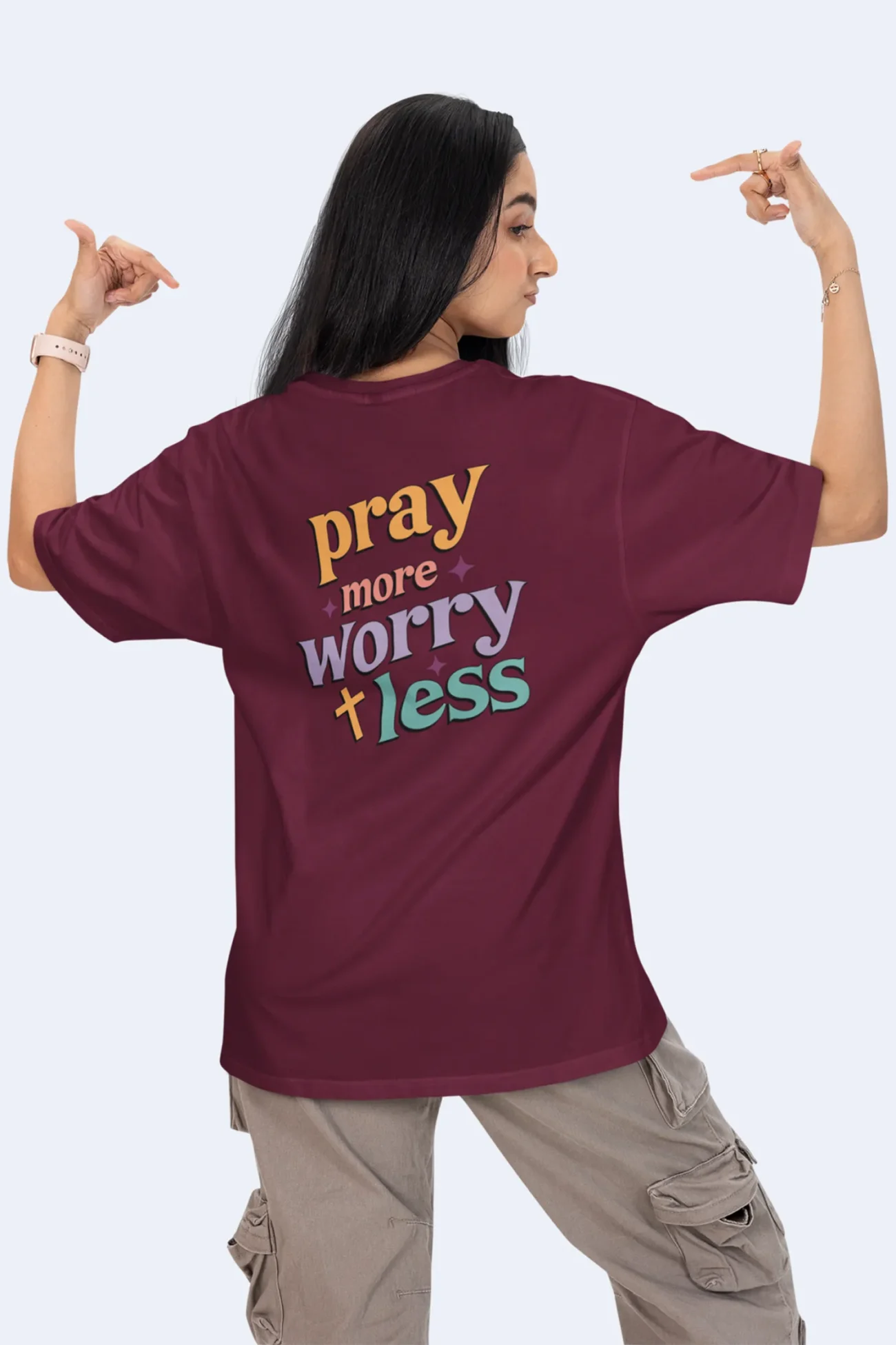 Pray More Worry Less – Christian T Shirt - Image 19
