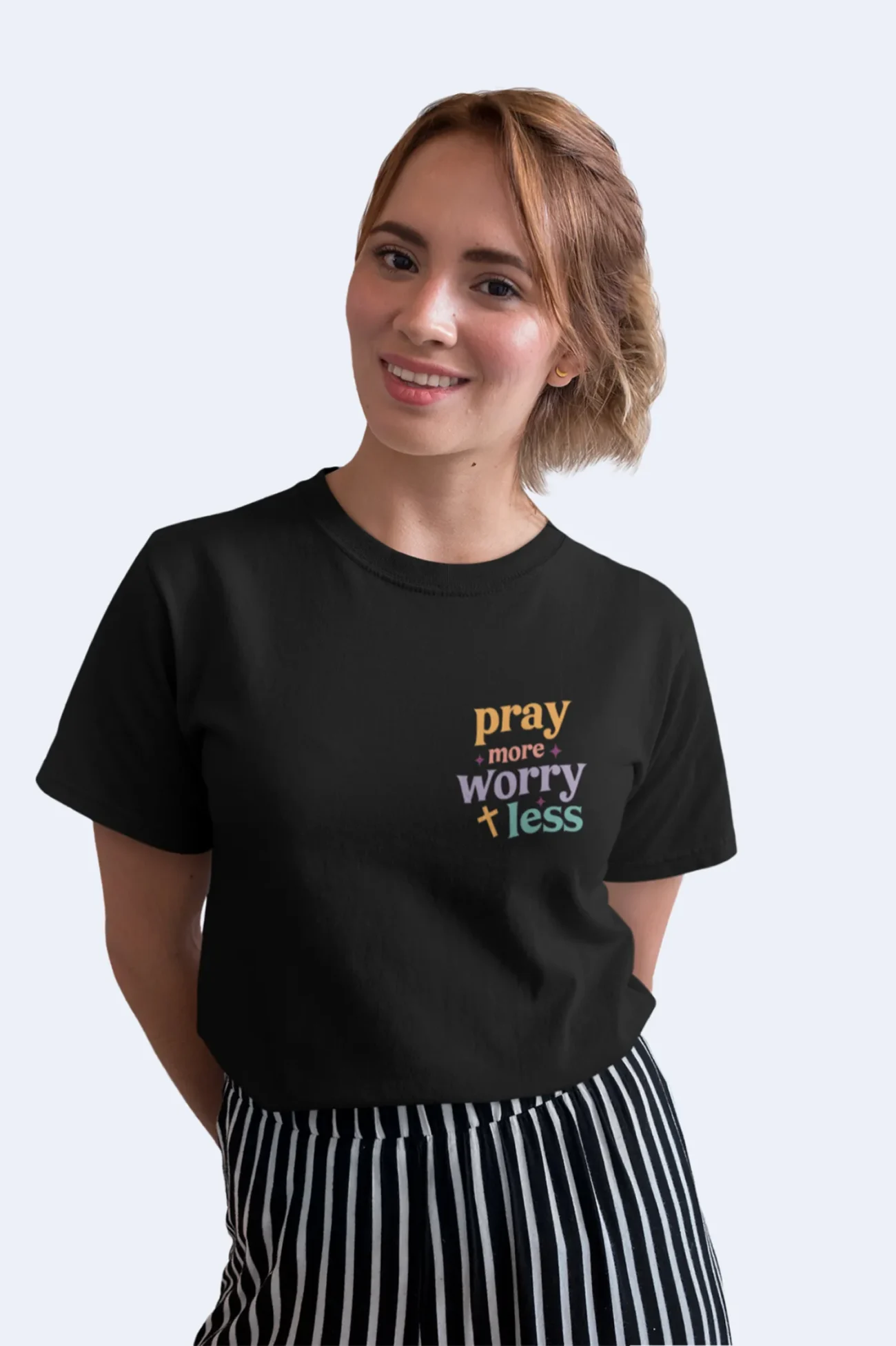 Pray More Worry Less – Christian T Shirt - Image 14