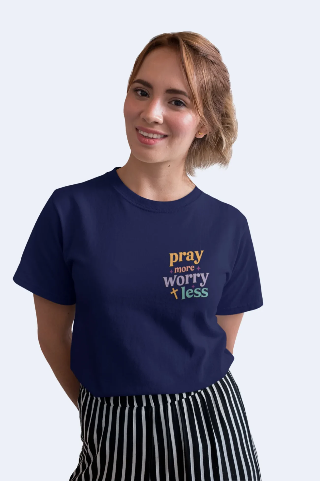 Pray More Worry Less – Christian T Shirt - Image 13