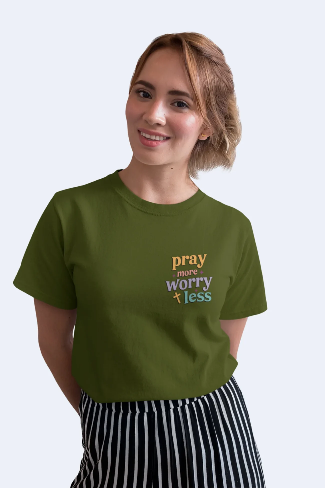 Pray More Worry Less – Christian T Shirt - Image 12