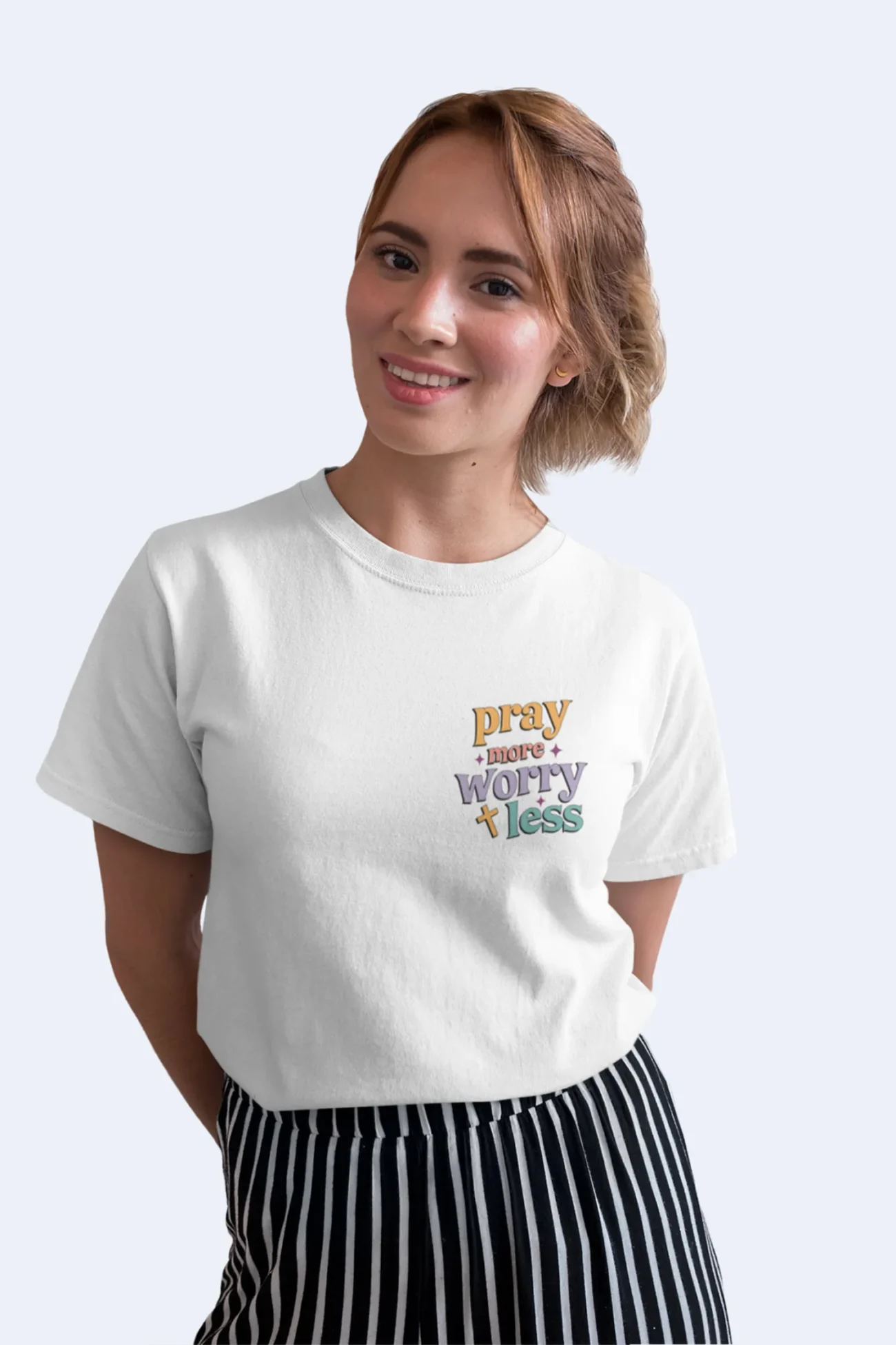 Pray More Worry Less – Christian T Shirt - Image 10