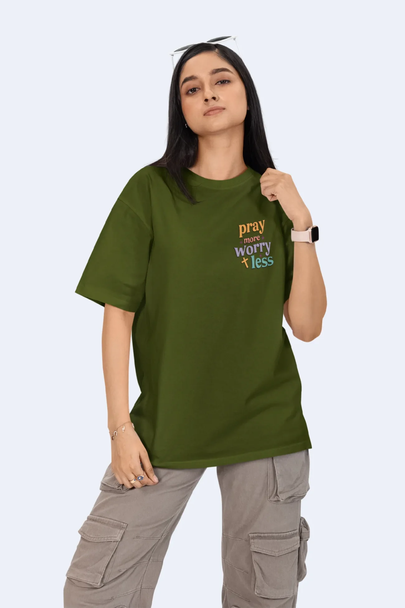 Pray More Worry Less – Christian T Shirt - Image 8