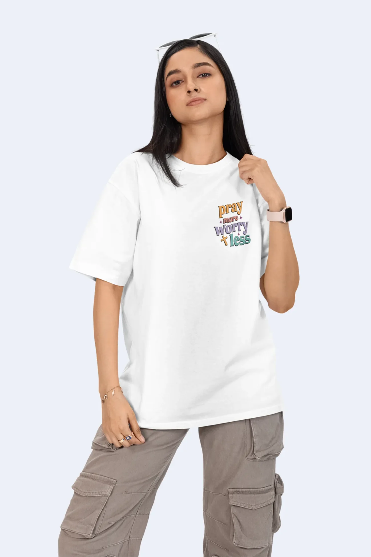 Pray More Worry Less – Christian T Shirt - Image 6