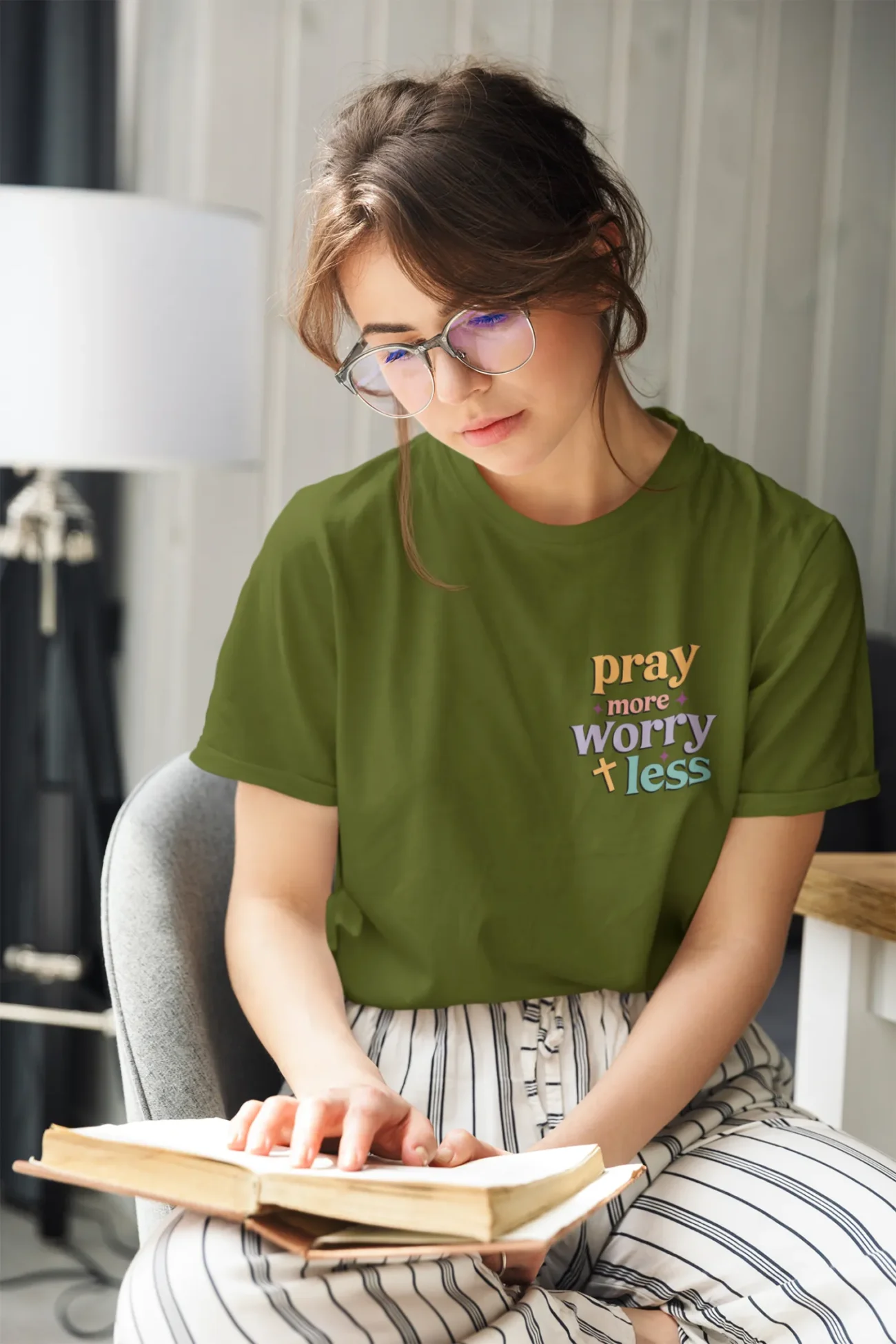Pray More Worry Less – Christian T Shirt - Image 35