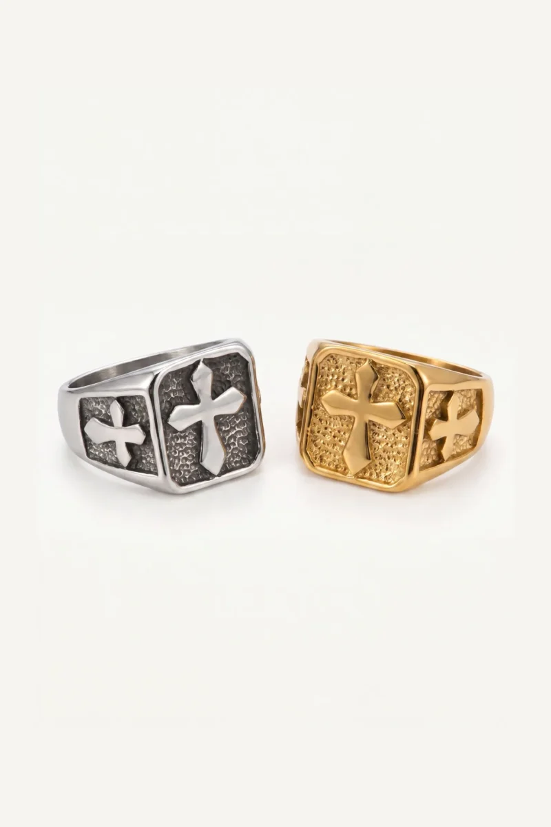 Covenant Cross Signet Ring - Christian Faith Ring