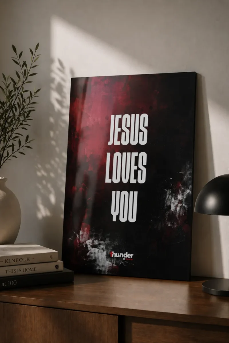 Jesus Loves You Wall Frame Christian Home Decor