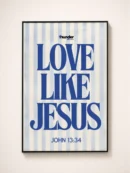 Love Like Jesus Wall Frame featuring John 13:34 Christian Scripture Wall Art