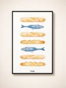 Loaves and Fish Miracle Wall Frame inspired by Matthew 14 Christian Scripture Artwork