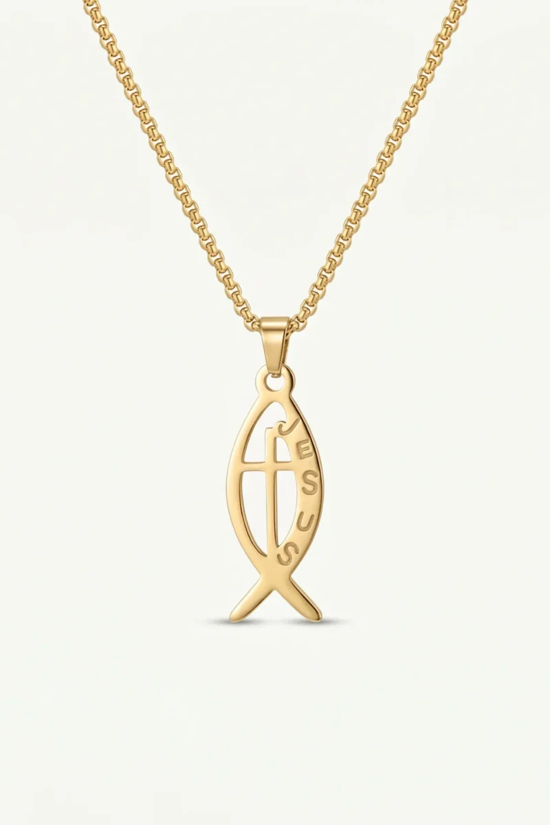 Jesus My Anchor – Christian Cross Necklace