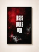 Jesus Loves You Wall Frame Christian Home Decor