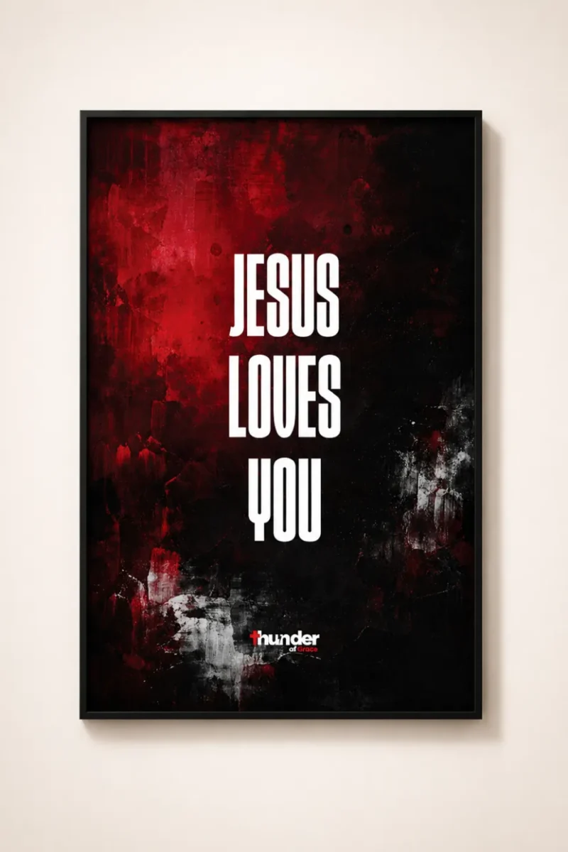 Jesus Loves You Wall Frame Christian Home Decor