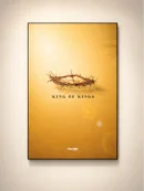 King of Kings Wall Frame featuring Crown of Thorns Christian Artwork