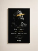 The Lord Is My Light Wall Frame featuring Psalm 27:1 in English and Urdu Christian Scripture Wall Art